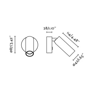 Stan Slim Wall Lamp with Switch