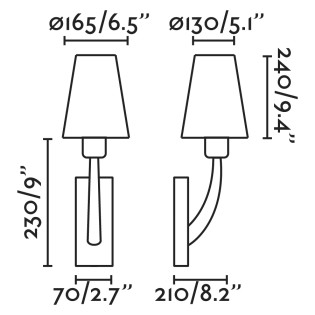 Classic wall lamp Rem
