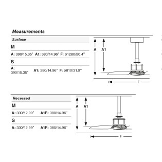 Deckenventilator Just Fan (schwarze Blätter)