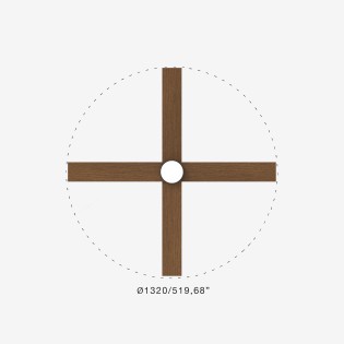 LED Ceiling Fan Rudder L 4 CCT (20W)
