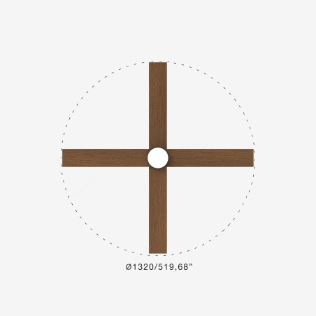 LED Ceiling Fan Rudder L 4 CCT (20W)