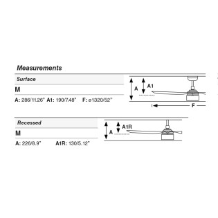 LED Ceiling Fan Punt TEK M (10W)