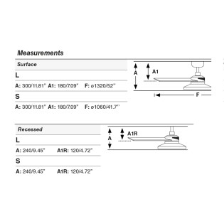 LED Ceiling Fan Rudder TAK S (20W)