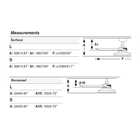 LED Ceiling Fan Rudder TAK S (20W)