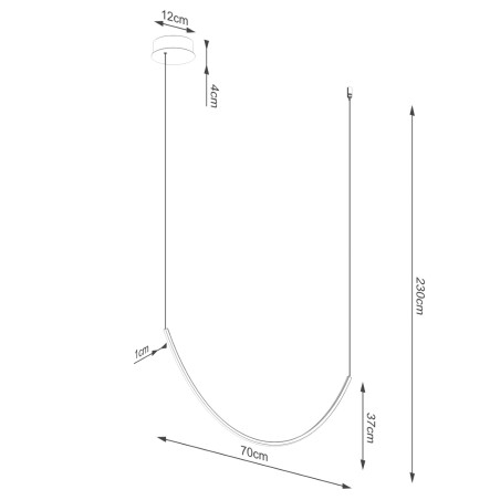 LED pendant lamp Alvar (15W)