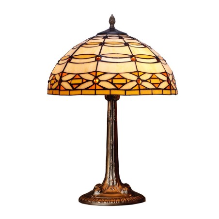 Elfenbeinfarbene Tiffany-Tischlampe