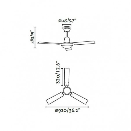 Ventilador Moderno INDUS
