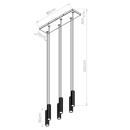 LED Pendant Lamp Ivar (6x8W)