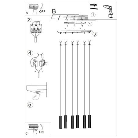 LED Pendant Lamp Ivar (6x8W)