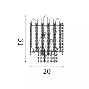 Spear wall lamp (2 lights)