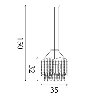 Spear pendant lamp (5 lights)