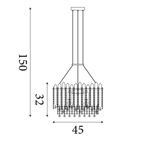 Spear pendant lamp (8 lights)