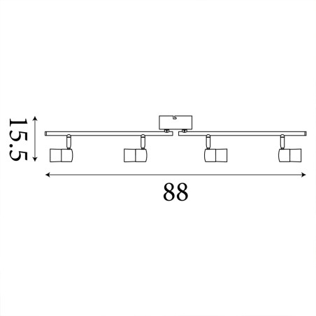 Ceiling strip light Blocs (4 lights)