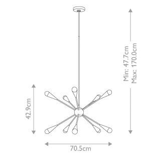 Lámpara colgante Jax (10 luces)
