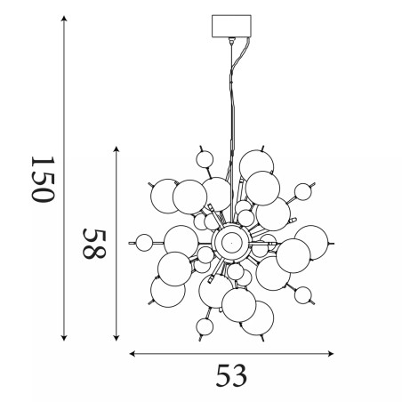 Pendant Lamp Molecule (12 lights)