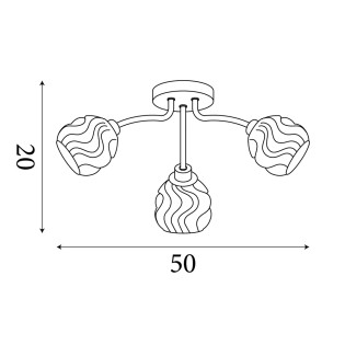 Ceiling Flush Light Astral (3 lights)