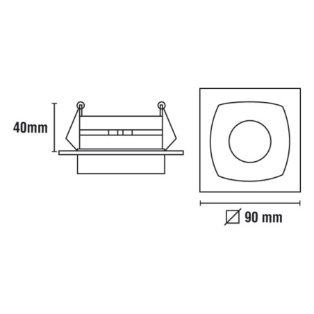 Recessed Spotlight AVALIO squared