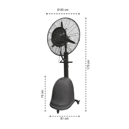 Ventilador de pie industrial con nebulizador Carpatos (200W)