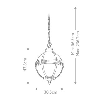 Outdoor Pendant Lamp Halleron Bronze