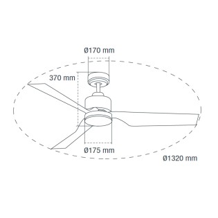 LED Ceiling Fan Flip White (15W)