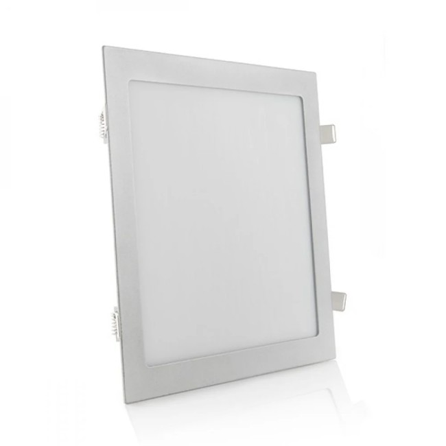 25W LED Panel 2,180lm. 6,000K Square Silver 40,000 hours