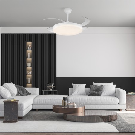 LED ceiling fan folding blades Milky L Evo CCT Dim Smart (60W)