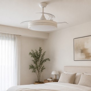 LED fan with retractable...