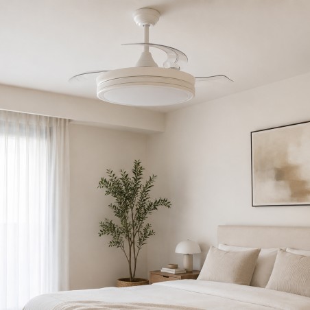 LED fan with retractable blades Night Eco Mate CCT Dim (48W)