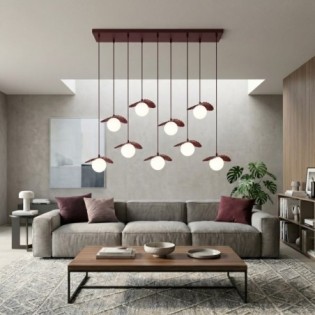 Valbona Garnet Ceiling Lamp (9 lights)
