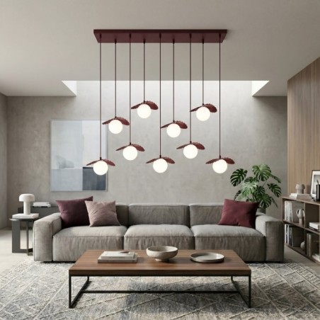 Valbona Garnet Ceiling Lamp (9 lights)