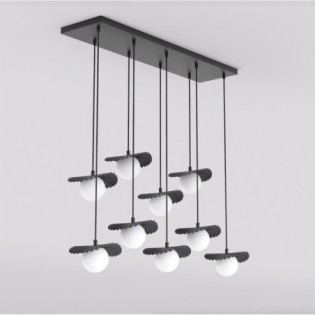 Valbona Black Ceiling Lamp (9 lights)