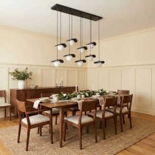 Valbona Black Ceiling Lamp (9 lights)