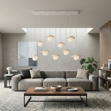 Valbona White Ceiling Lamp (9 lights)