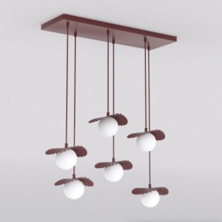 Valbona Garnet Ceiling Lamp (6 lights)
