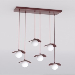 Valbona Garnet Ceiling Lamp (6 lights)