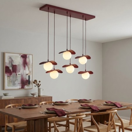 Valbona Garnet Ceiling Lamp (6 lights)