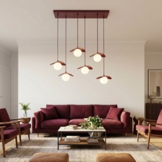 Valbona Garnet Ceiling Lamp (6 lights)