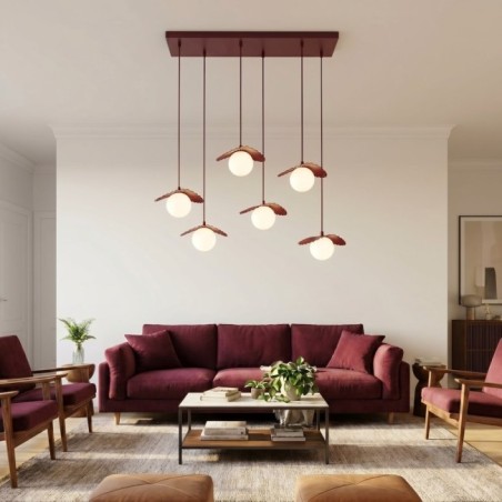 Valbona Garnet Ceiling Lamp (6 lights)