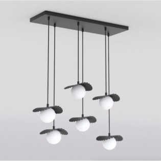 Valbona Black Ceiling Lamp (6 lights)