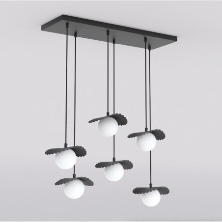 Valbona Black Ceiling Lamp (6 lights)