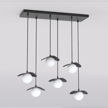 Valbona Black Ceiling Lamp (6 lights)