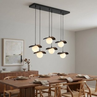Valbona Black Ceiling Lamp (6 lights)