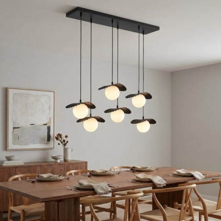 Valbona Black Ceiling Lamp (6 lights)