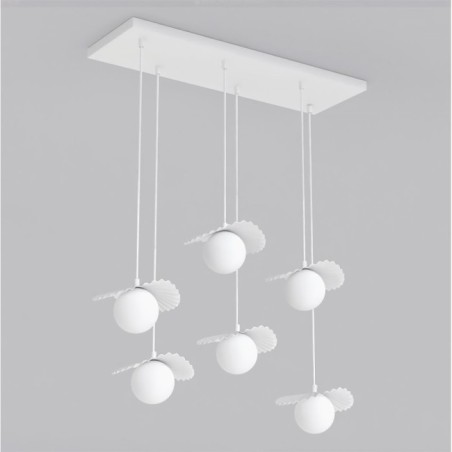 Valbona White Ceiling Lamp (6 lights)