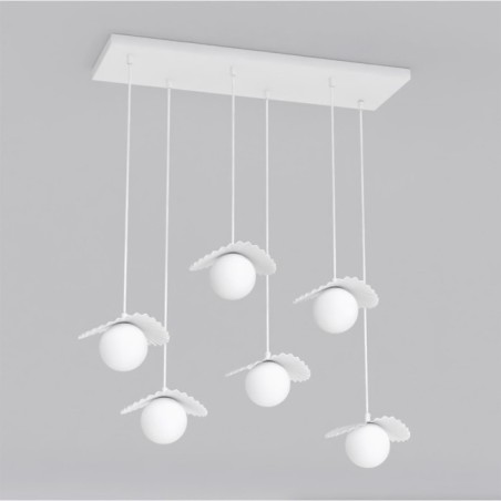 Valbona White Ceiling Lamp (6 lights)