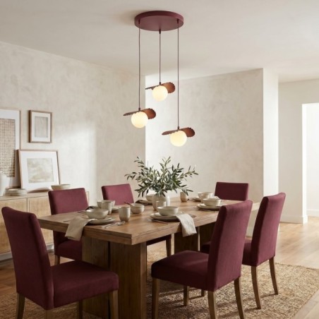 Valbona Garnet Ceiling Lamp (3 lights)
