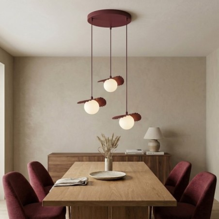 Valbona Garnet Ceiling Lamp (3 lights)