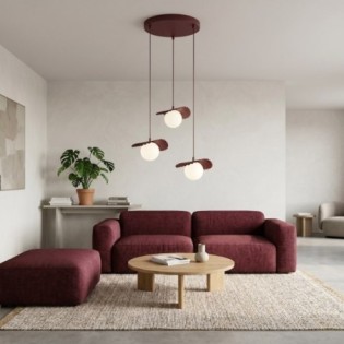 Valbona Garnet Ceiling Lamp (3 lights)