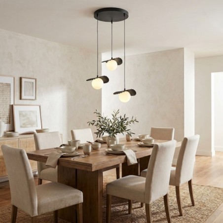 Valbona Black Ceiling Lamp (3 lights)