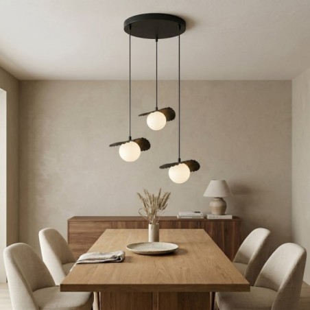 Valbona Black Ceiling Lamp (3 lights)